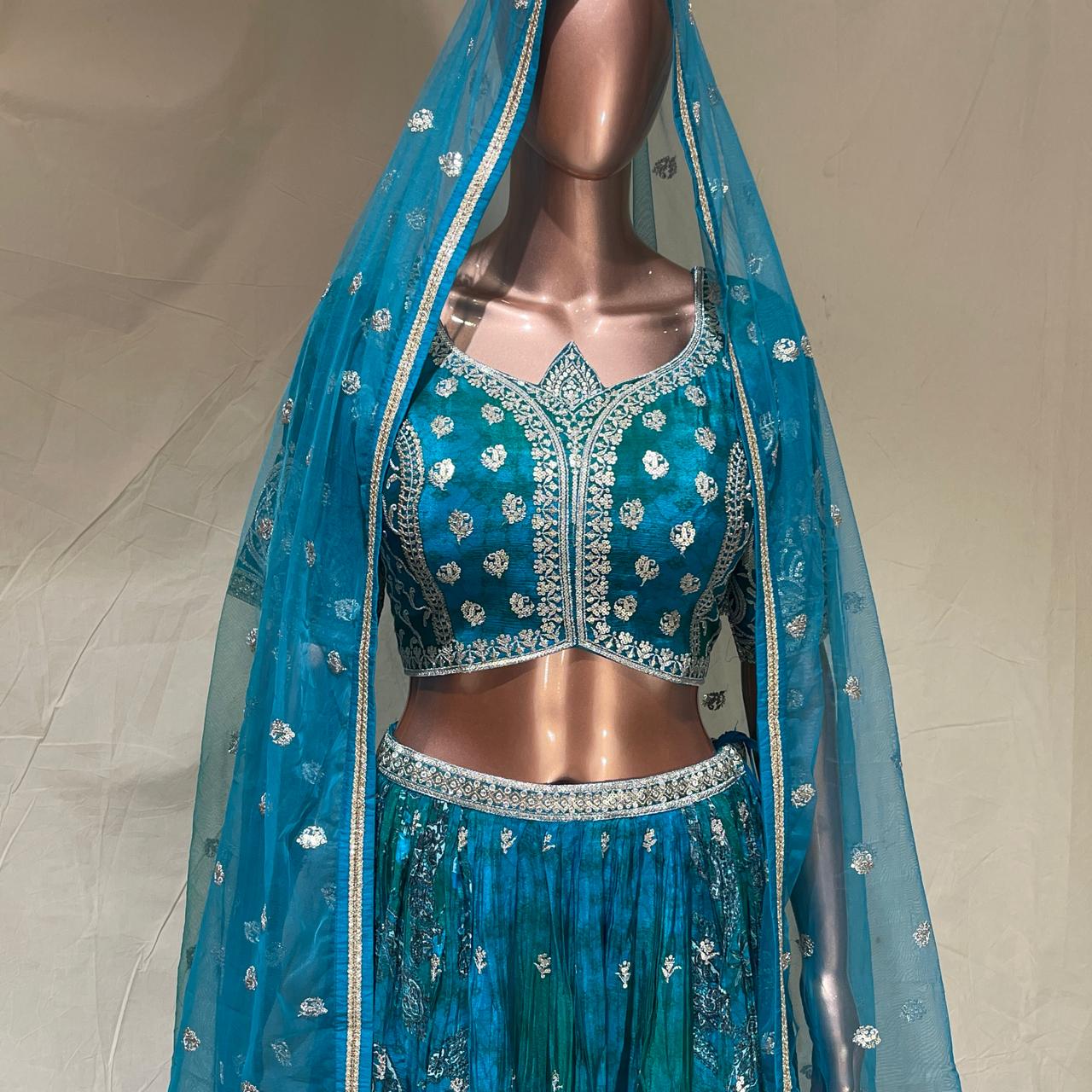 Shree Shanti Selection - Blue Lehenga for Women